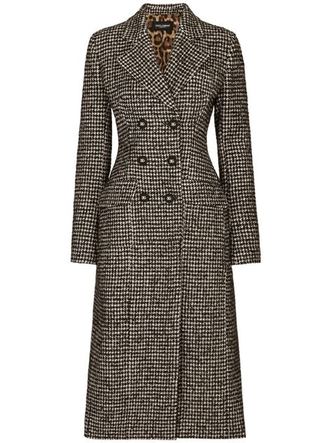 dolce gabbana houndstooth coat|Double.